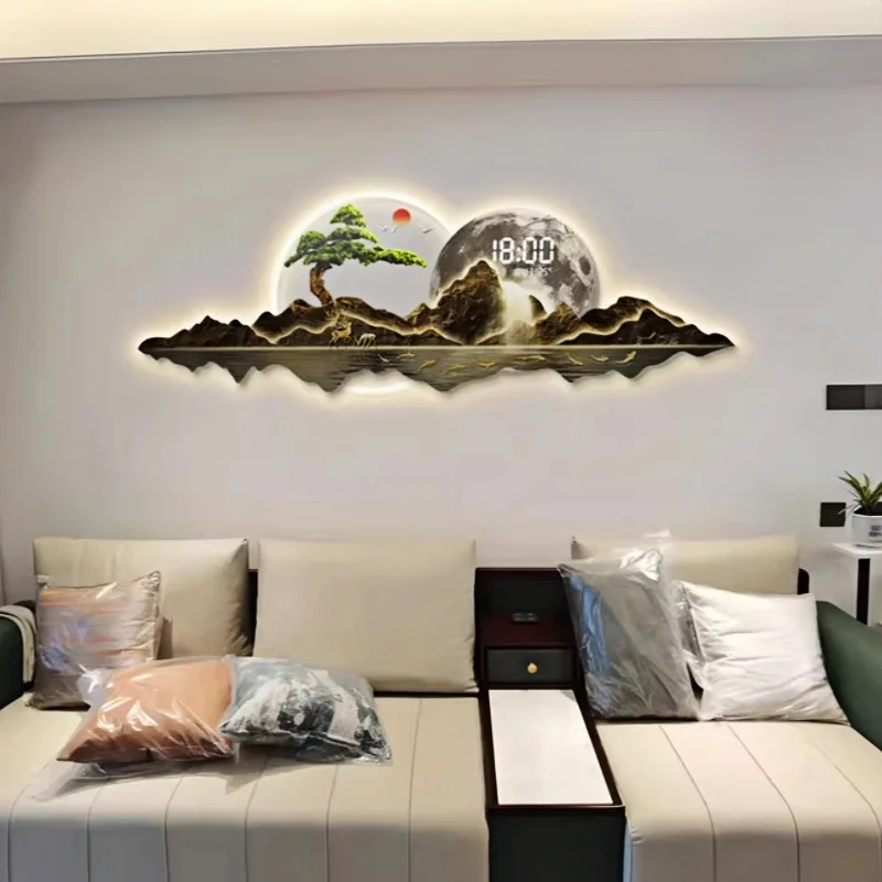 #Modern Household Mural Wall Living Room Led Lamp Reindeer Entrance Decoration LED Painting Minimalist Style