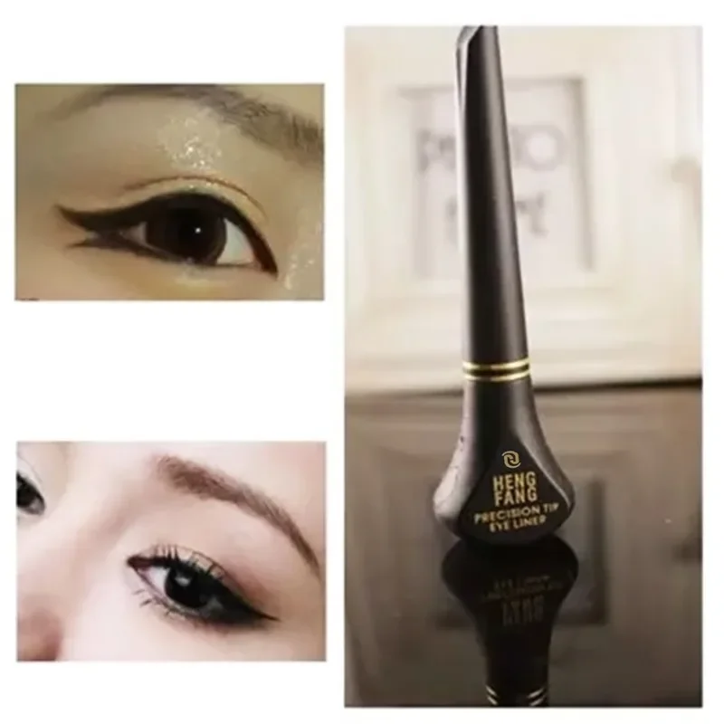 1pcs Black Liquid Eyeliner Pencil Fast-dry Smooth Eye Liner Pen Smudge-proof Eyeliners Eyelid Enhancer Brush Eyes