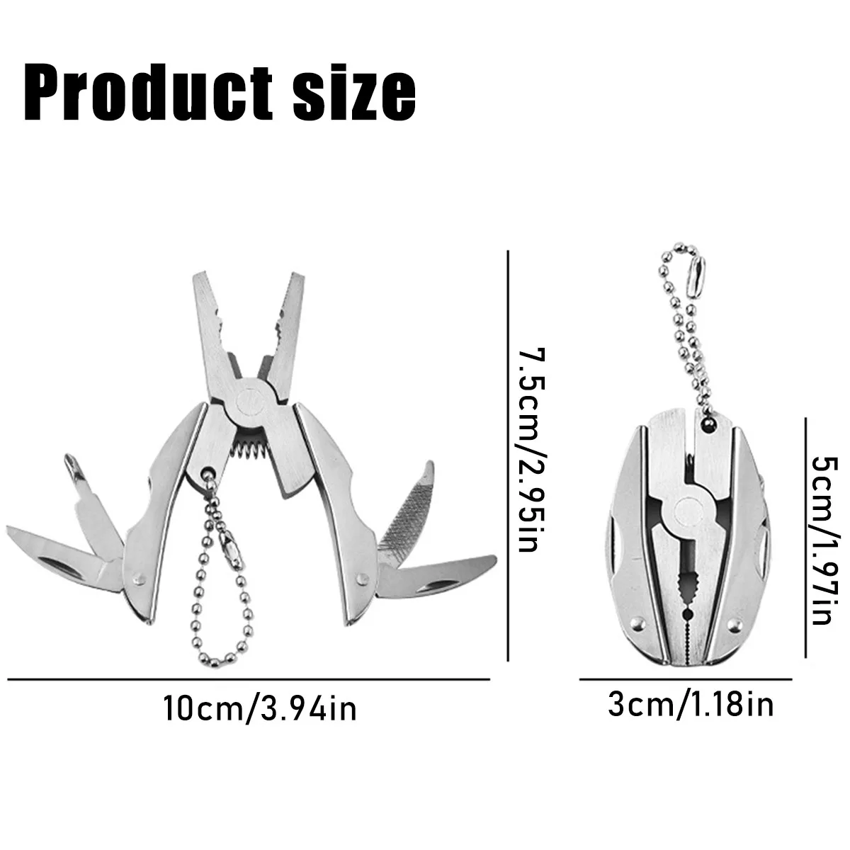 مجموعة سلسلة مفاتيح صغيرة 6 في 1 متعددة المهام، سلسلة مفاتيح متعددة الوظائف الكل في واحد، مفك براغي فيليبس، سكين، ملف، هدايا للرجال #5