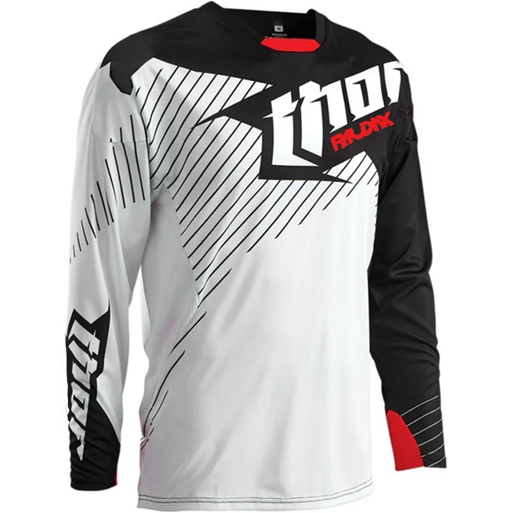 Motocross Downhill Jerseys THOR RAUDAX Sports Team Cycling Jersey Motorcycle Off-road Bike MTB DH Men Racing Long Sleeves Shirts