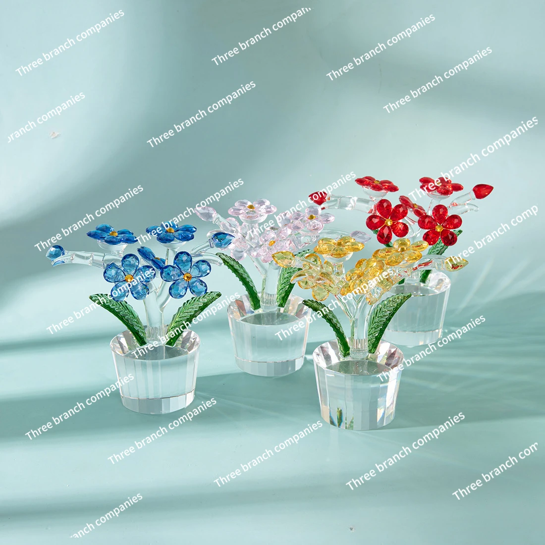 

Crystal crafts flower plant decoration