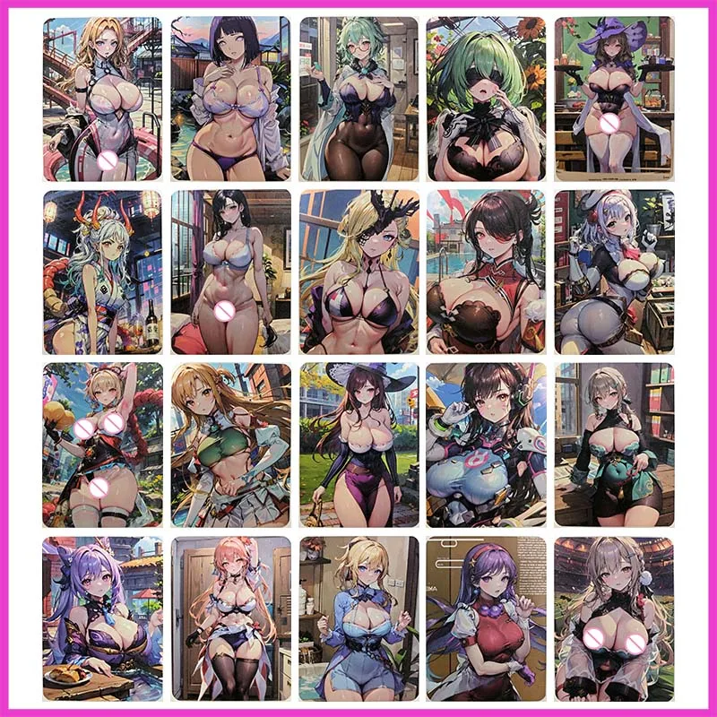 

Anime Goddess Story Rare A6 Size Refraction Foil Hyuga Hinata Lisa Yamato Noelle Toys for boys Collectible Card Birthday Present