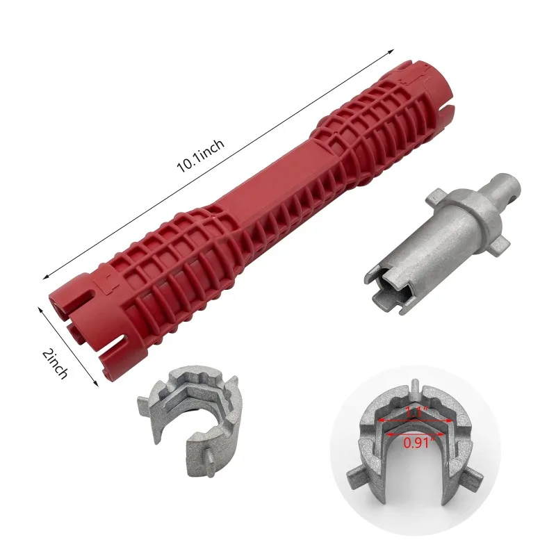 QYQRQF مثبت الصنبور والحوض، أداة سباكة متعددة الوظائف مستخرج الأنابيب للحمام والمطبخ والسباكة والمرحاض