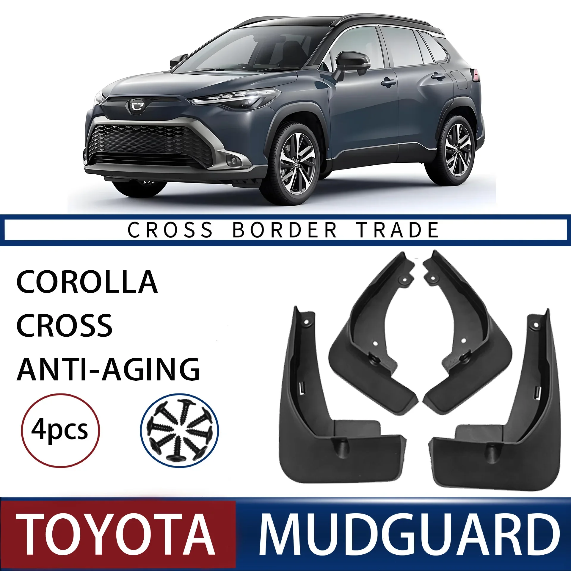 

For Toyota Corolla Cross 2020 Mudguards Fender Mudflaps Front Rear Flares Splash Guards Cover Car Accessorie