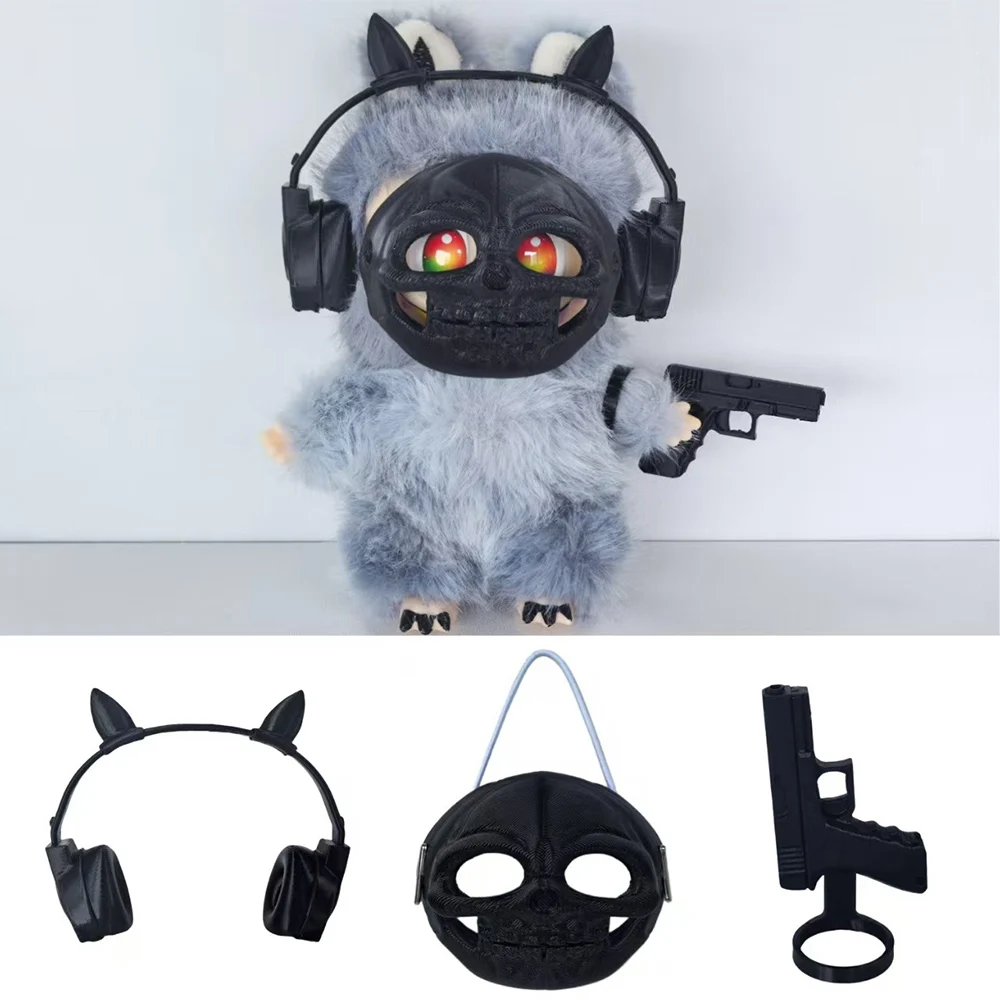 

Mask For Labubu Halloween Funny Kit-Creative Mask Headphones Doll DIY Accessories Ultimate Outfit for Labubu V1 V2 V3 Dolls