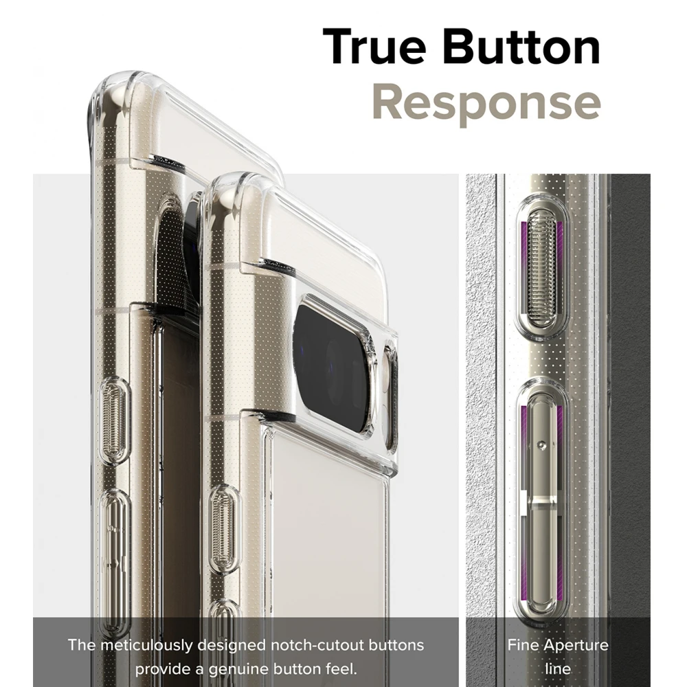 Ringke Fusion Compatible with Google Pixel 8 Pro (2023) Case Anti-Fingerprint Matte Clear Hard Back and Soft TPU Frame Cover