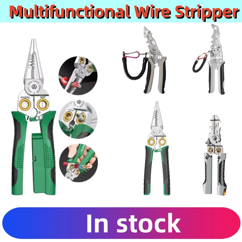 Multi-Function Wire Stripper Pliers Hardware Tools Electrician Scissors Wire Crimper Cutter Wiring Professional Crimping Tools