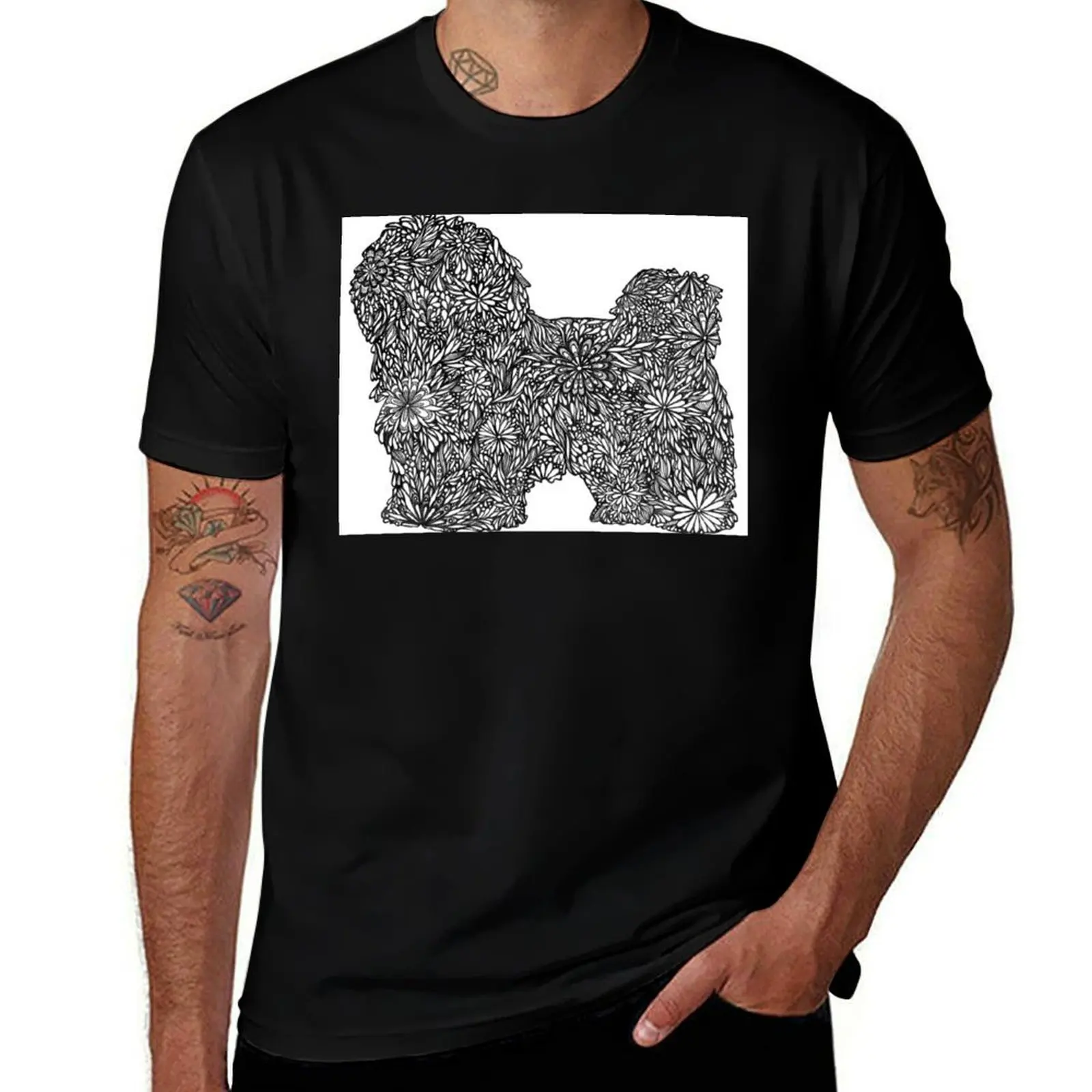 Havanese- Part of the Doodle Dog Collection T-Shirt Simple Graphic Design T-Shirt