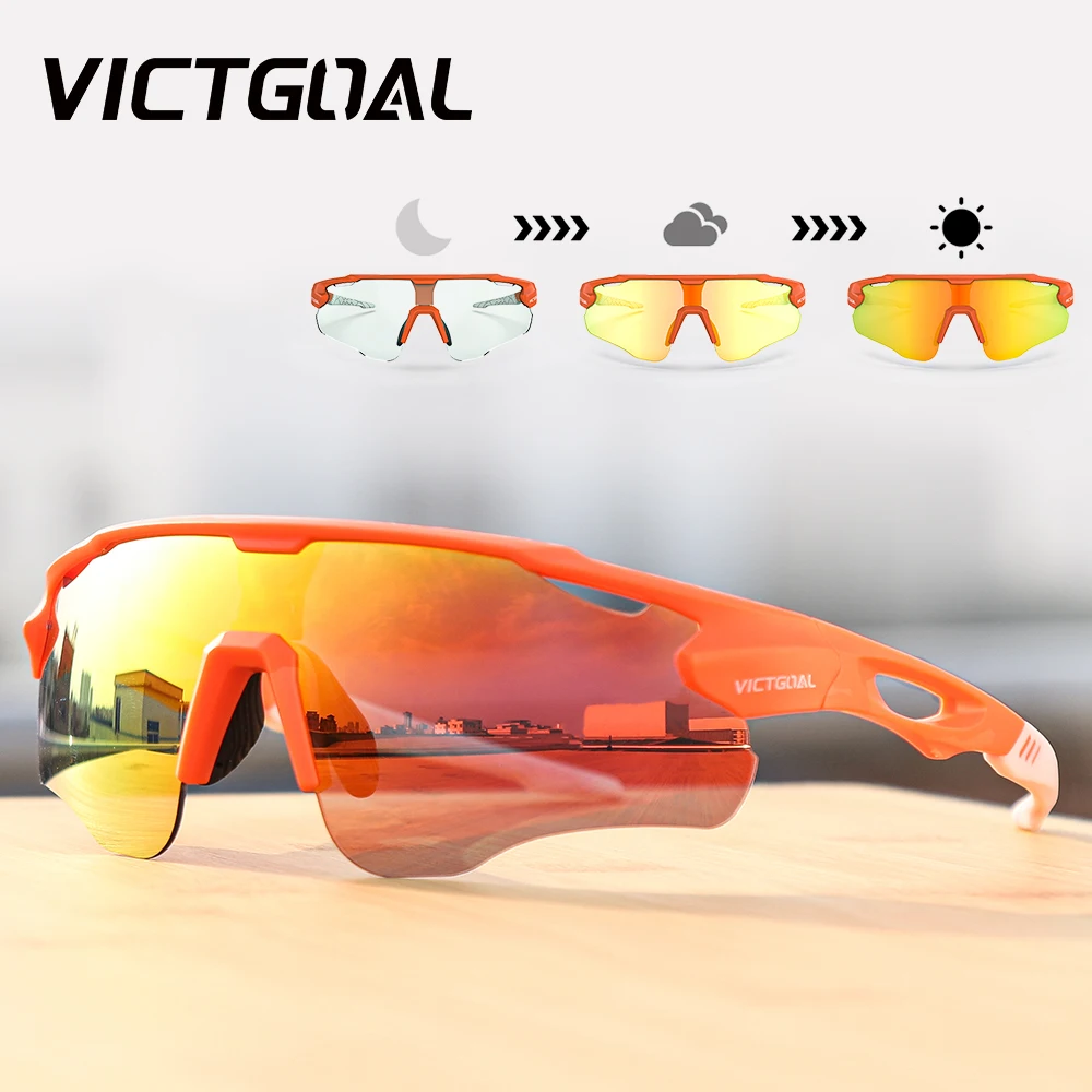 

VICTGOAL Photochromic Sports Glasses Cycling Sunglasses for Men Women MTB Road Bike Goggles UV400 Fishing Eyewear Protection