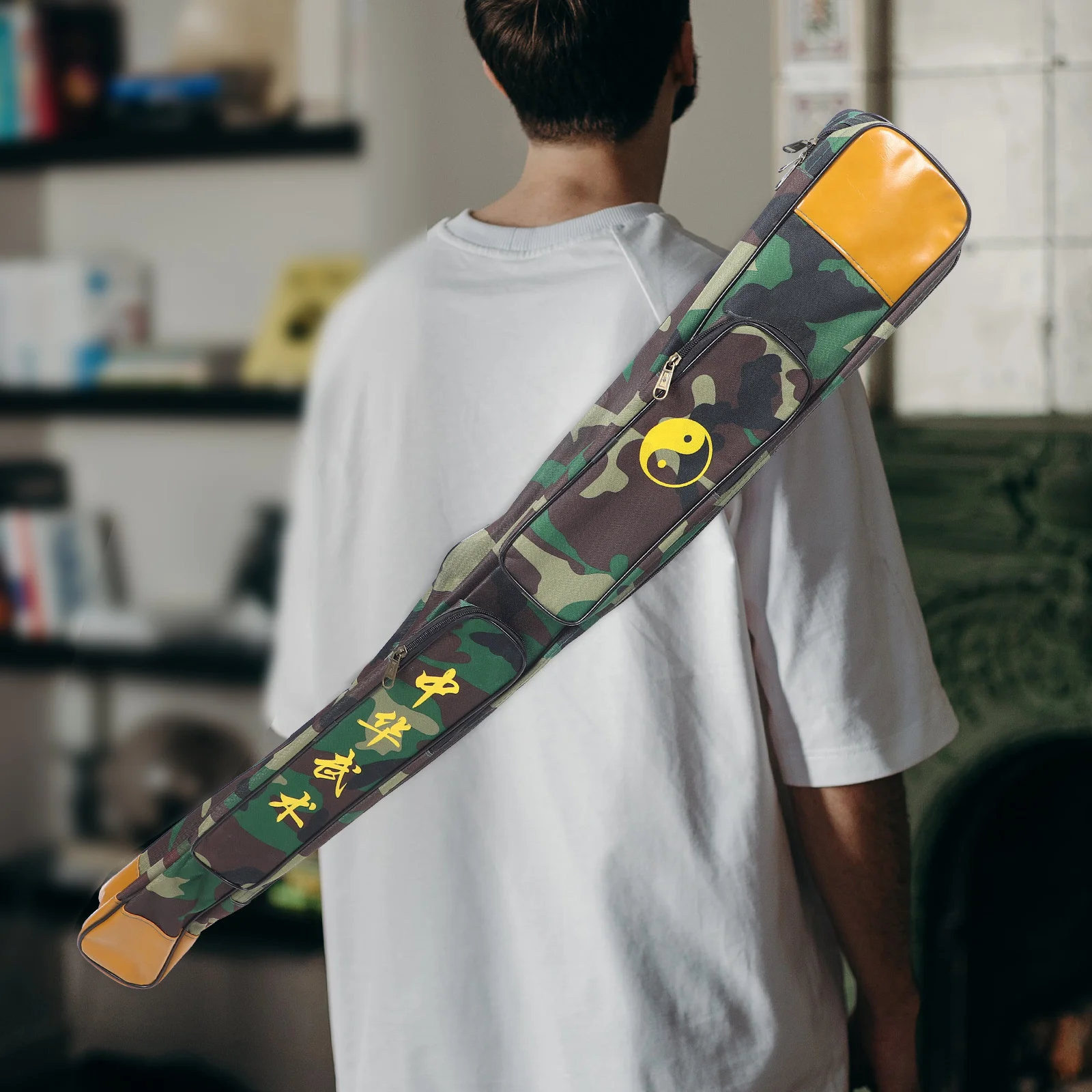 

Double Layer Sword Bag Compact Lightweight Wear-Resistant Pouch for Sword Storage Carrying Case Outdoor Practice Training Use