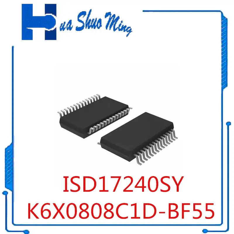 10PCS/LOT ISD17240SY  ISD17240 K6X0808C1D-BF55 SOP-28