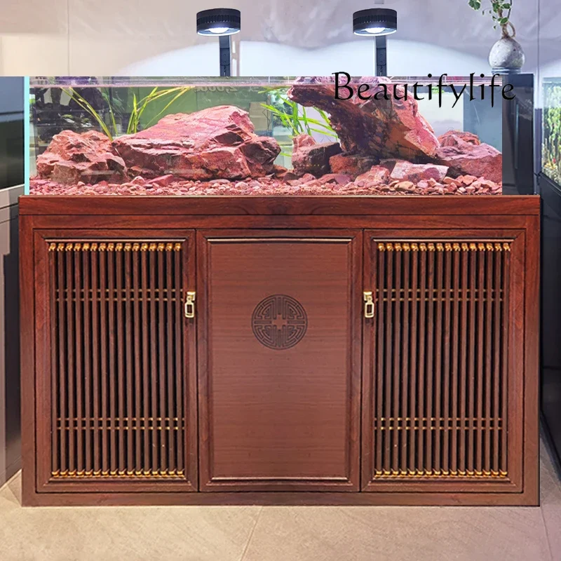 X36 Fish Tank Aquatic Plant Tank Aquarium Bottom Filter Living Room Ultra-white Glass Lanshou Stream Tank