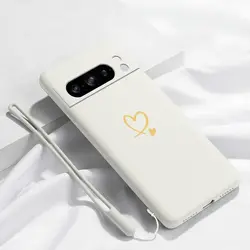 Pixel 8Pro Hollow Heart Bracelet Silicone Phone Case For Google Pixel 8Pro 8 8A 3XL 3A 5 4 4A 5 7 7A 9 9Pro 9ProXL 6 6A Cover