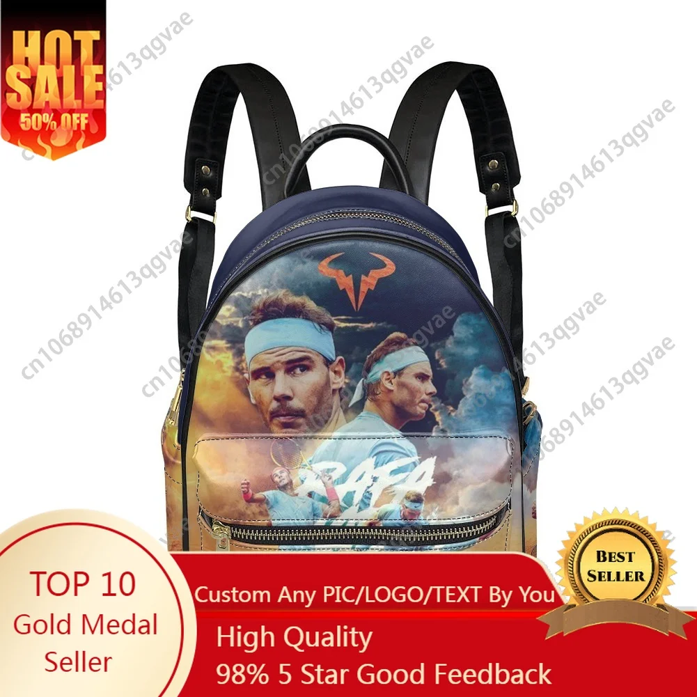 

Rafael Nadal Tennis Player Backpack Womens Men Personalized Double Shoulder Bag Business Travel Bookbag Rucksack Gift Daypack