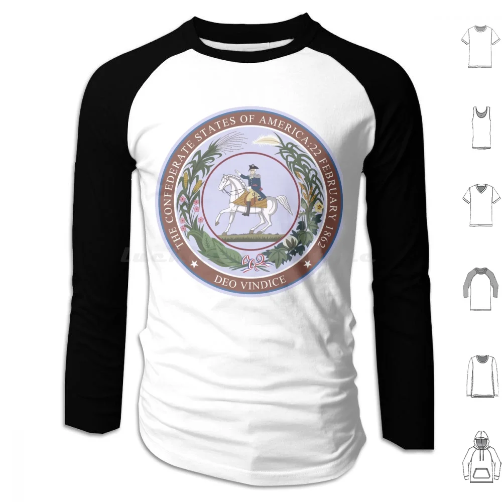 The Official Seal Of The Confederate States Of America 1862 Hoodies Long Sleeve Confederate Confederacy Civil War