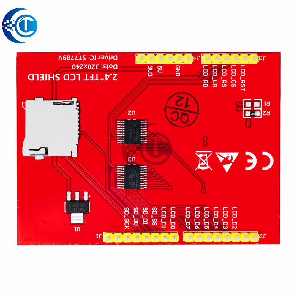1 قطعة وحدة شاشة لمس TFT LCD مقاس 2.4 بوصة - متوافقة مع Arduino لـ UNOR3 وMega 2560، DIY مع قلم لمس متضمن