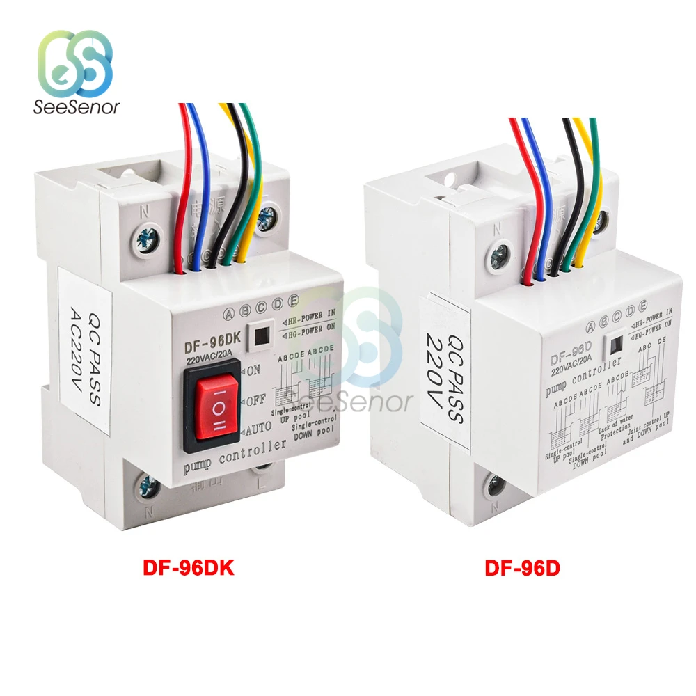 Interruptor Automático de Controlador de Nível de Água Tanque de Água Sensor de Detecção de Nível Líquido Controlador de Bomba Df-96d Df-96dk 20a 220v