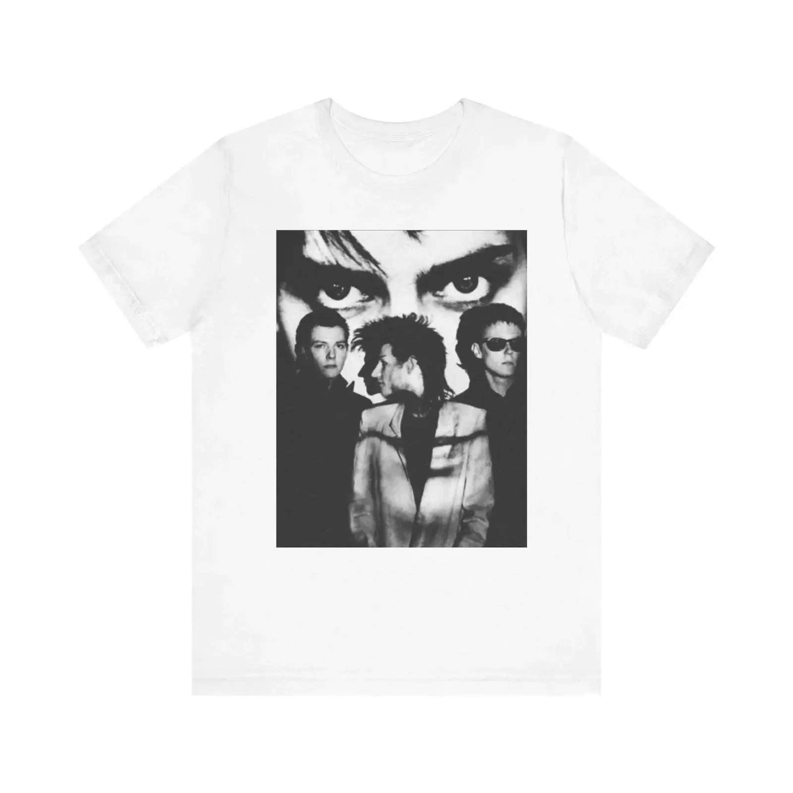 Bauhaus Black and White Band Photo T Shirt vintage Washed Breathable homme Comfortable Casual designer clothes Stretched