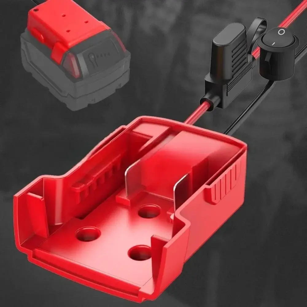 

12 AWG Wire Lithium Battery Adapter 5V-150V ABS 18V Battery Adapter Kit RC Accessories Easy to Install for Milwaukee M18 Battery