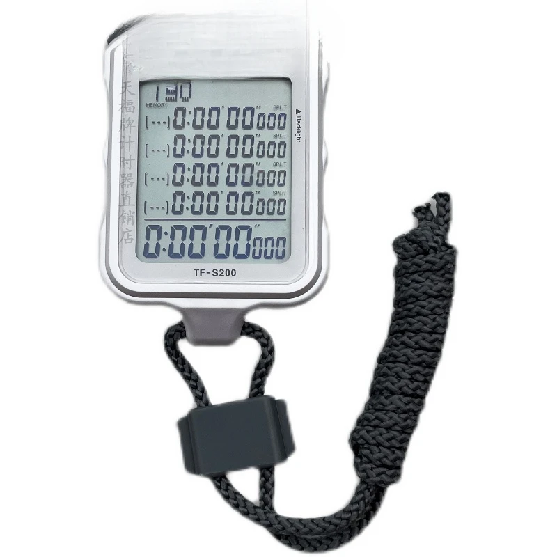 

Stopwatch TF-S200 Five-row 200-lane memory professional running training timer