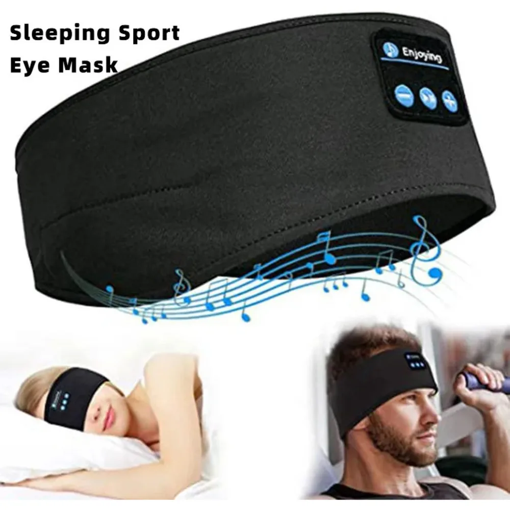 

Music Sleeping Eye Mask Wireless Bluetooth Earphones Stereo Elastic Side Sleeping Headband Earsets For Yoga Sleep Nap Sport Gift