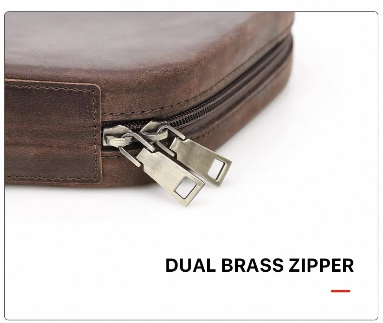 에어팟 맥스 보호 커버용, 천연 크레이지 호스 가죽 휴대용 지퍼 수납 헤드폰 가방