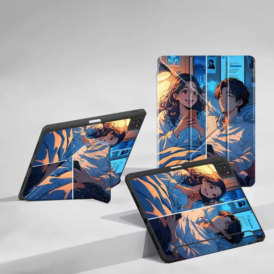 Couple Fashion Cute Holder Cover Tablet Case For iPad Air 4 5 M3 M2 1 2 M4 11inch Pro 2025 Pro 11th 10th 9th 8th 7th 12.9inch