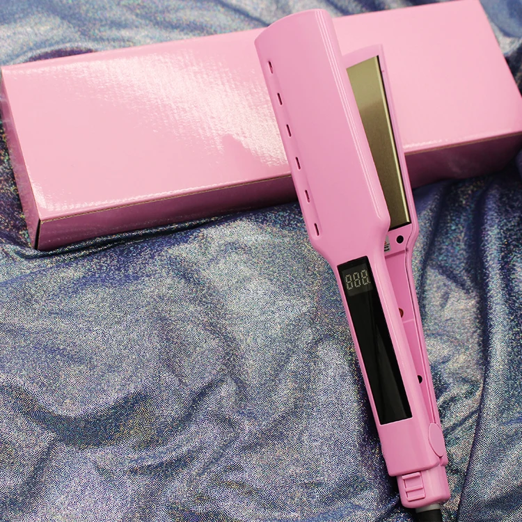 Hot Sell  Salon Tools Professional Fast Flat Iron Led Display Professional Hair Straightener Wide Plate