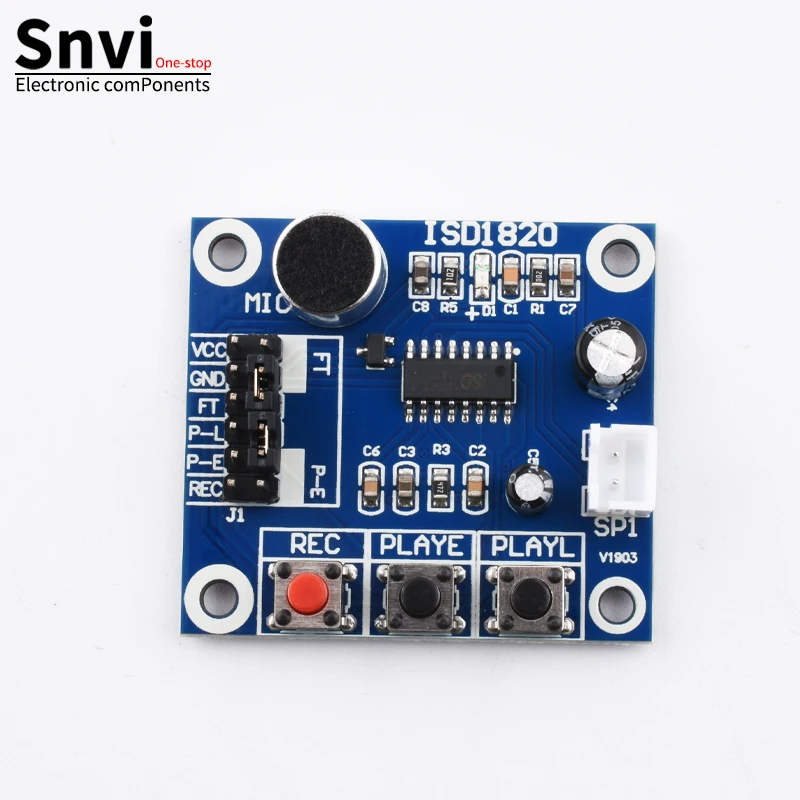 ISD1820 recording module voice module the voice board telediphone module board with Microphones + Loudspeaker