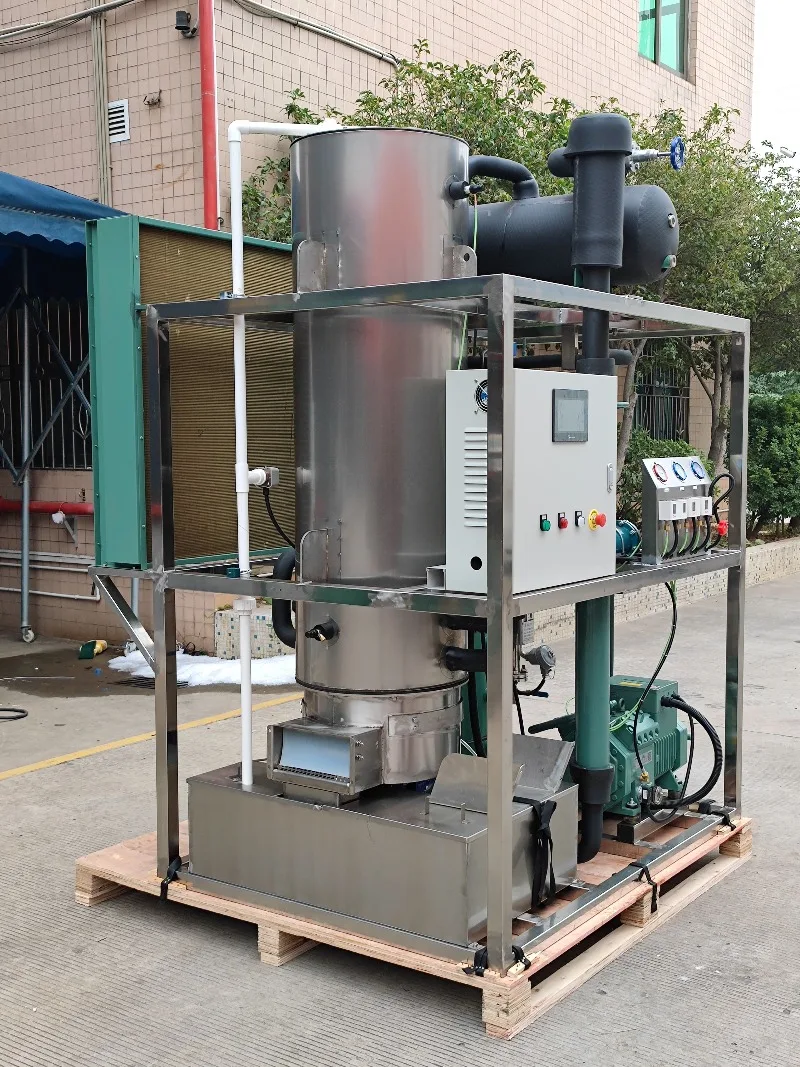 Cylindrical Tube Ice Maker with Max Cooling Contact Area, Efficient Chilling for Beverage & Seafood Factory Price Custom
