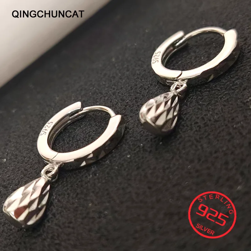 

Drop Earrings For Women Trendy Jewelry Girl Gift New 2026 New Stamp 925 Sterling Silver Casting Pattern Dangle Earring