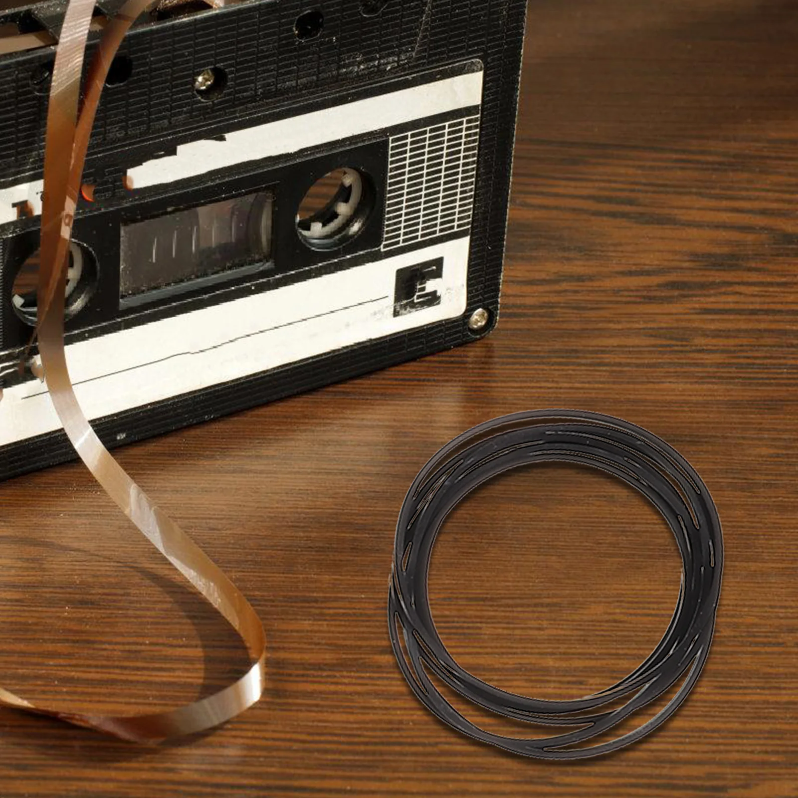 

50Pcs Cassette Recorder Belts Rubber Square Tape Recorder Belts Repair Replacement Maintenance Recorders Smooth Rotation