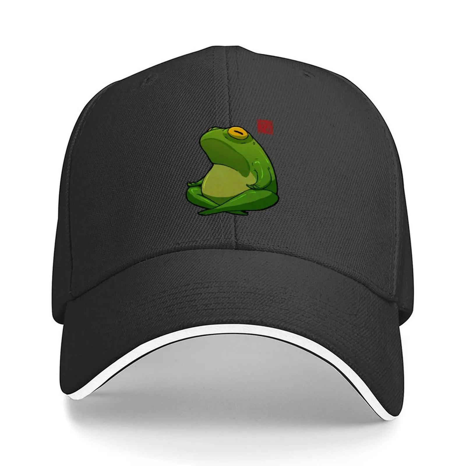 

Yoga Frog Cross Legged Pose Baseball Cap Streetwear hard hat Hat Man For The Sun Sun Hat For Children Men's Baseball Women's