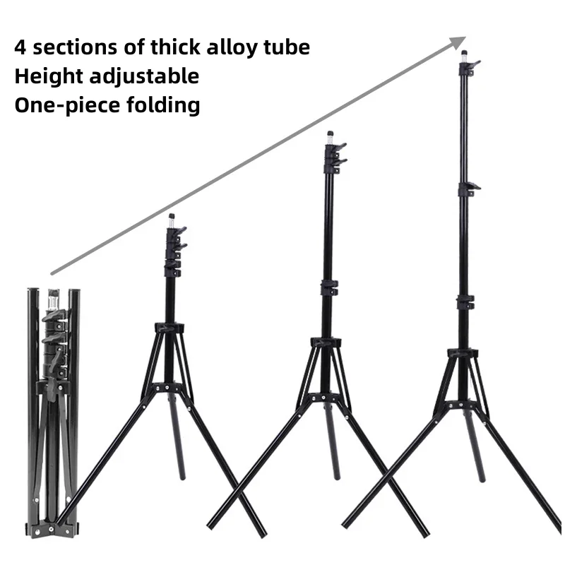 RP01-C Heavy Duty Metal Alloy Light Stand 160cm Tripod for Photo Studio Softbox Video Flash Reflector Lighting Background Stand