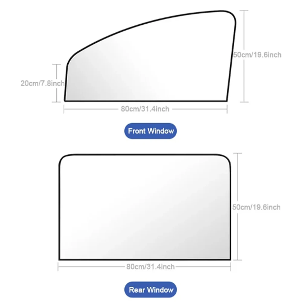 ผ้าม่านแม่เหล็ก2ชิ้น/เซ็ตสำหรับติดผ้าม่านหน้าต่างข้างรถกันแสงแดดสะท้อนแสงหน้าต่างด้านหน้า/ด้านหลังสำหรับฤดูร้อน