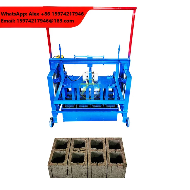 Small Manual Concrete Cement Block Brick Making Machine Egg Laying Type 220V Motor New Automatic Hollow Block Maker For Sale