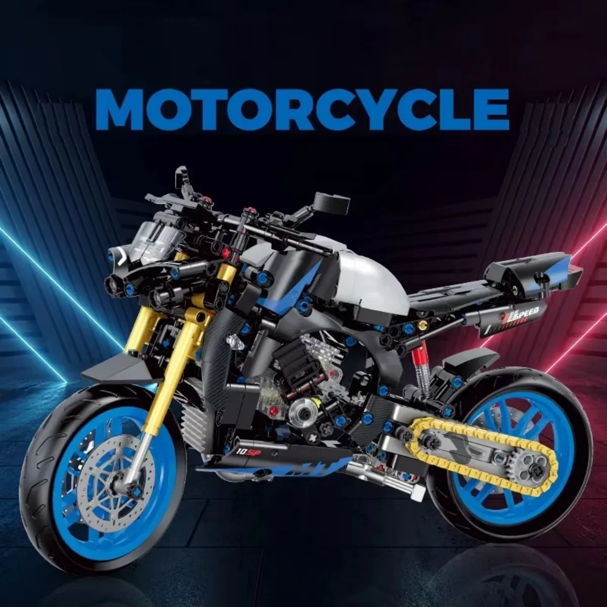 

High - Quality 1:8 Scale Technical Motorcycle Building Blocks - Assemble into Famous Road Racer Model Great Gift for Kids