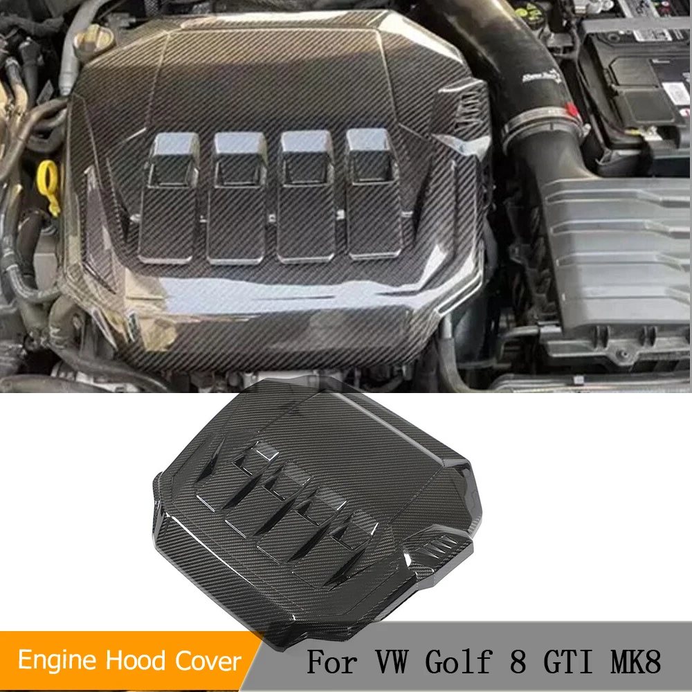 Engine Hood Bonnet Cover Cap for Volkswagen VW Golf 8 MK8 GTI and R line 2021-2023 Inner Engine Hood Bonnet Cover Dry Carbon