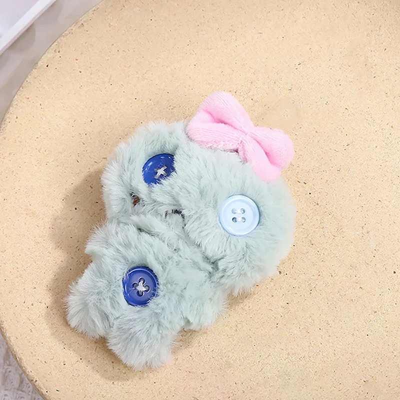 Breloque de sac de poupée en peluche avec nœud de dessin animé ; Cadeau artisanal porte-clés ; Adorable jouet d'ornement suspendu.