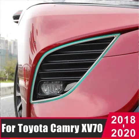 도요타 캠리 스포츠 V6 SE XSE 2018-2020 자동차 앞 범퍼 안개등 프레임 스플리터 공기 흡입 벤트 램프 커버 스포일러 눈썹, Toyota Camry Sport V6 SE XSE
