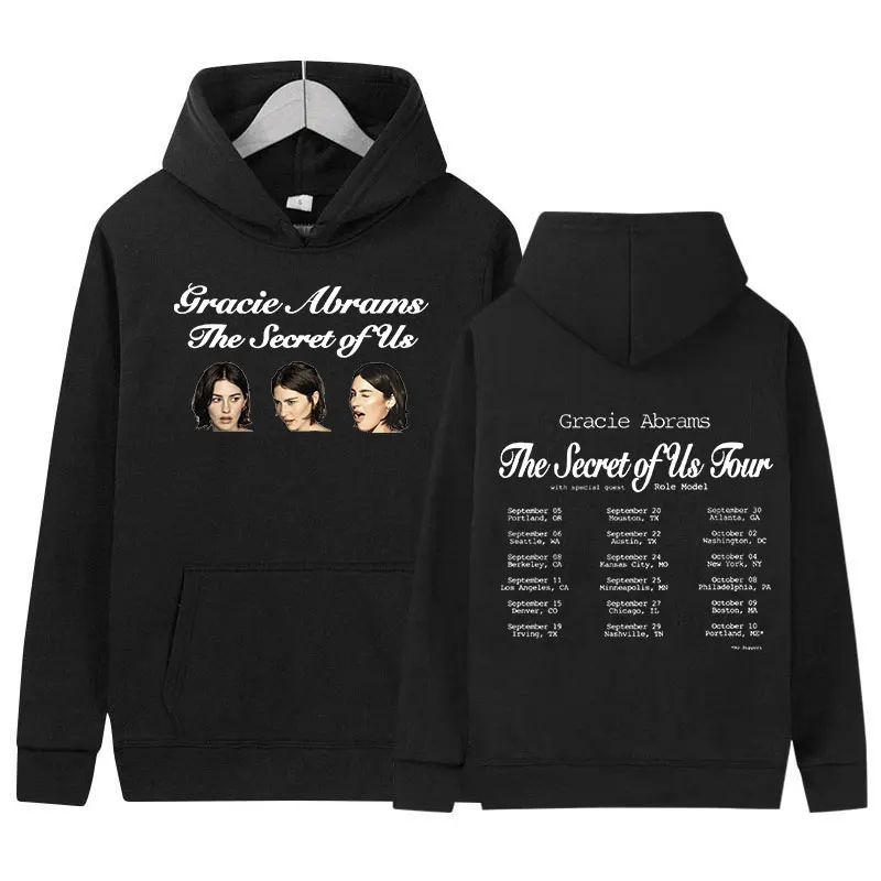 Gracie Abrams The Secret of Us Tour 2024 Hoodie Men Women Fashion Aesthetic Clothing Sweatshirt Retro Pullover Oversized Hoodies