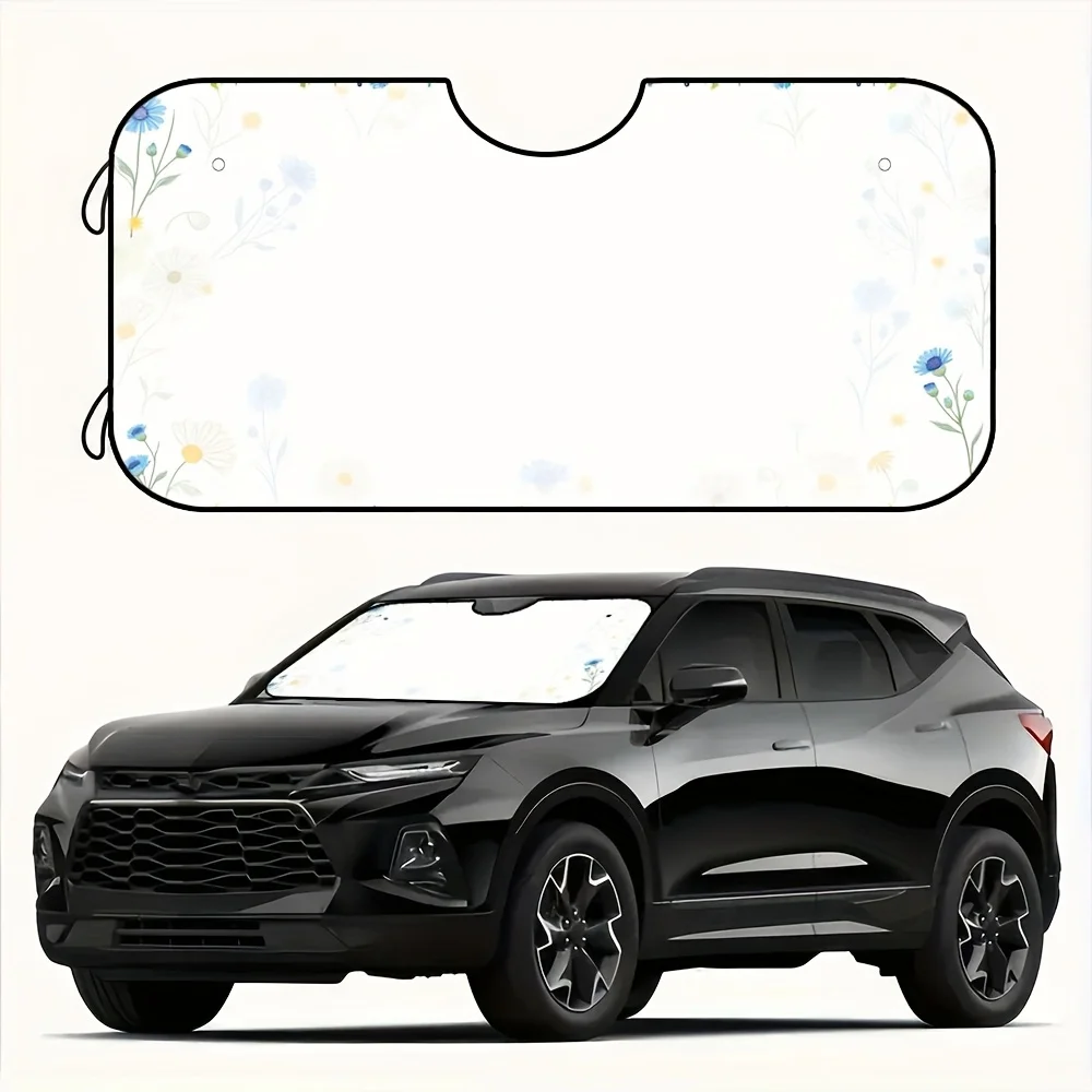 

1pc, Collapsible Sunshade For Car Windshields, Suitable For Trucks And Vans, Designed To Protect The Interior With A Charming Cu
