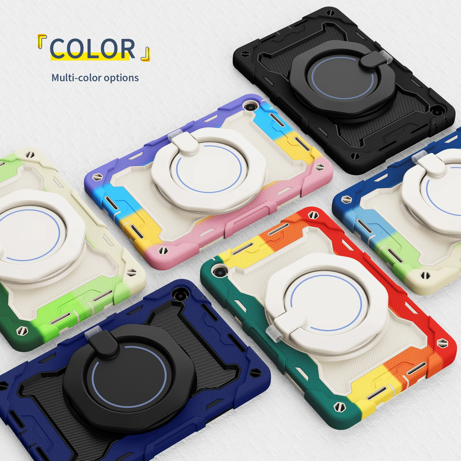 For Huawei MatePad SE 10.4 inch 2022 AGS5-W09 AGS5-L09 Matepad 11 2023 Case Kids Safe PC Silicon Pull Ring Stand Tablet Cover