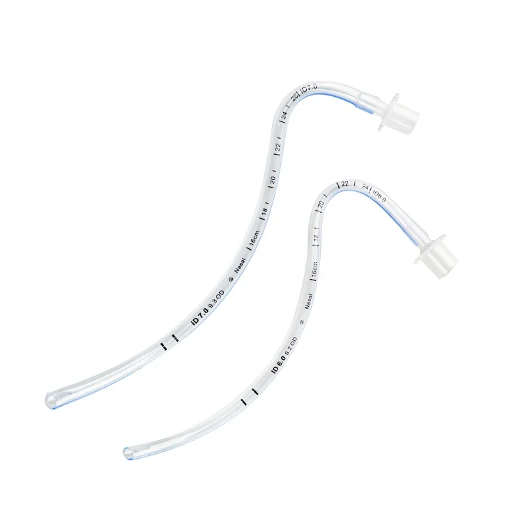 Disposable medical sterile preformed oral or nasal endotracheal tube with cuff or without cuff