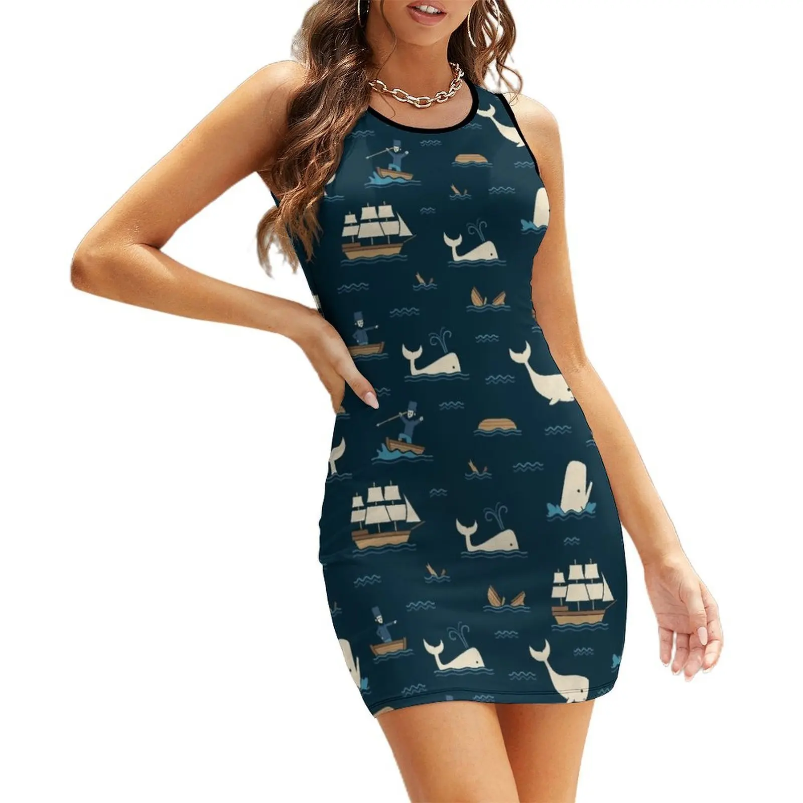 

The White Whale Sleeveless Sundress summer women's suit elegant guest wedding dress Dress vintage dress women summer 2025
