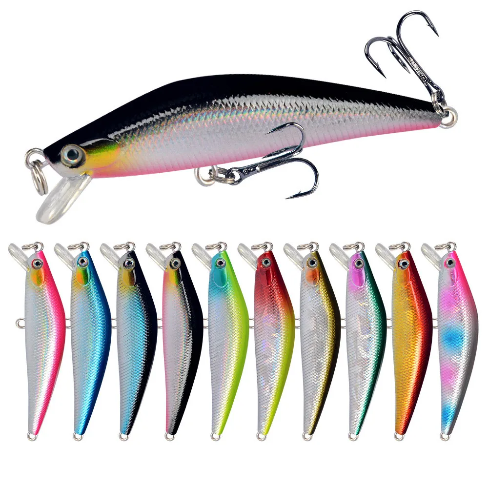 1Pcs Floating Minnow Fishing Lure 7.5cm 7.5g Crankbait Fresh Water Wobbler For Bass Trout Pike Trolling Artificial Hard Bait