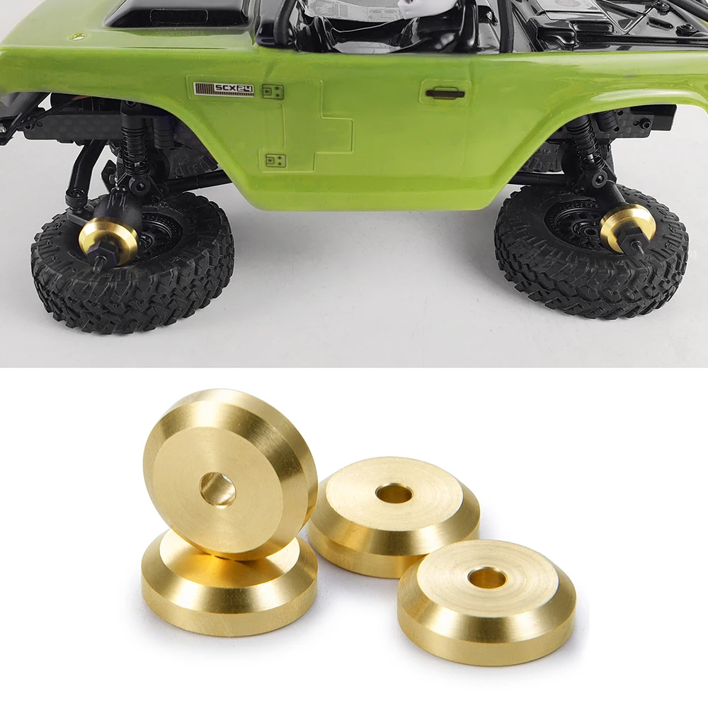 AXSPEED Front Rear CVD Drive Shaft +4mm Steel Axles Brass Weights Widen Wheel Hub Set for 1/24 Axial SCX24 Upgrade Parts