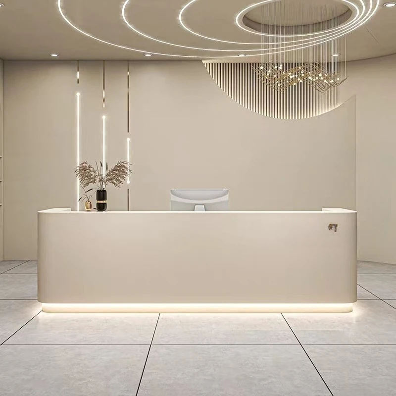 Simple cream style beauty salon checkout page medical beauty dental clinic bar table clothing store yoga studio company front de