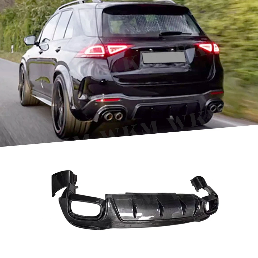 

Rear Bumper Lip Diffuser Spoiler Set For Benz GLE-Class W167 GLE63 AMG SUV 2021+ Carbon Fiber FRP Black High Quality Bodykits