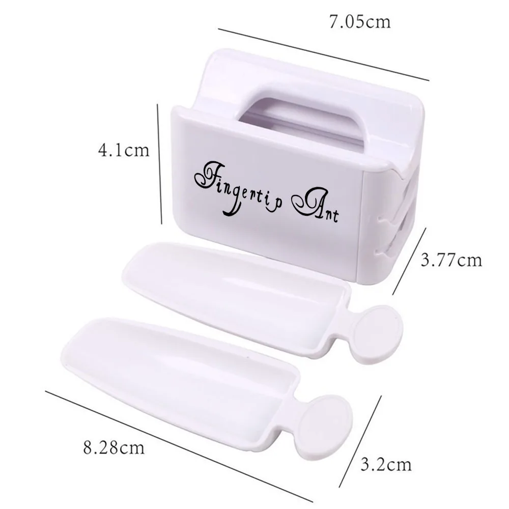 Caja de reciclaje de polvo de uñas de 2 capas, cepillo de polvo suave, contenedor de almacenamiento de purpurina para diamantes de imitación, herramienta de limpieza de manicura portátil, 2 uds.